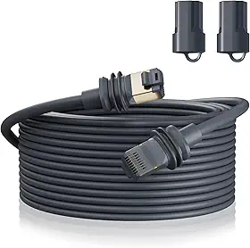 BarBaren Para cabo Starlink de 45 m, para cabo Ethernet Starlink geração 3/mini cabo de substituição para padrão/mini à prova d'água cinza