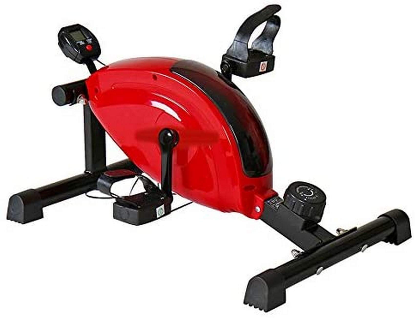 Mini vélo d'exercice magnétique de bureau pour jambes et bras avec écran LCD