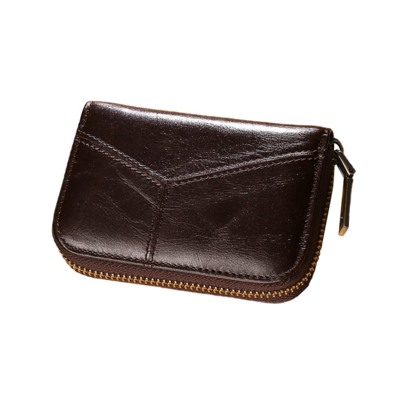 VANZACK Leather Cards Bag Multi-function Zipper Coin Card Holder 10 Slots Compact Lightweight