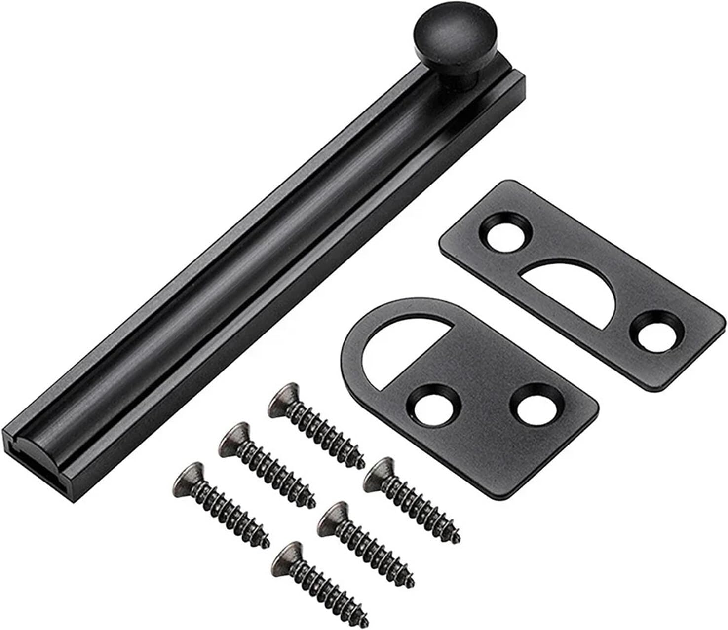 Door Bolt 8Set Barn Slide Bolt Door Latch Lock Brass Home Security Hardware with Screw Anti Theft Windows for Recessed Doors, Flush Gates(Gold 2inch)