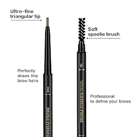 O\'CHEAL 3Pcs Light Brown Eyebrow Pencil for Women, Premium Eye Brow Pencil with Spoolie Brush, Longwearing for Perfect Brows, Precision, Defines, Universal Waterproof Double-head Eyebrow Pen