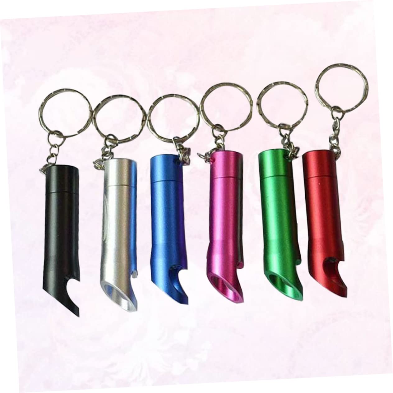 Alipis 12stücke Mini Taschenlampen Schlüsselanhänger Mit Flaschenöffner Stilvolle Schlüsselhalter Und Dekoration Gemischten Farben Für Männer Und Frauen