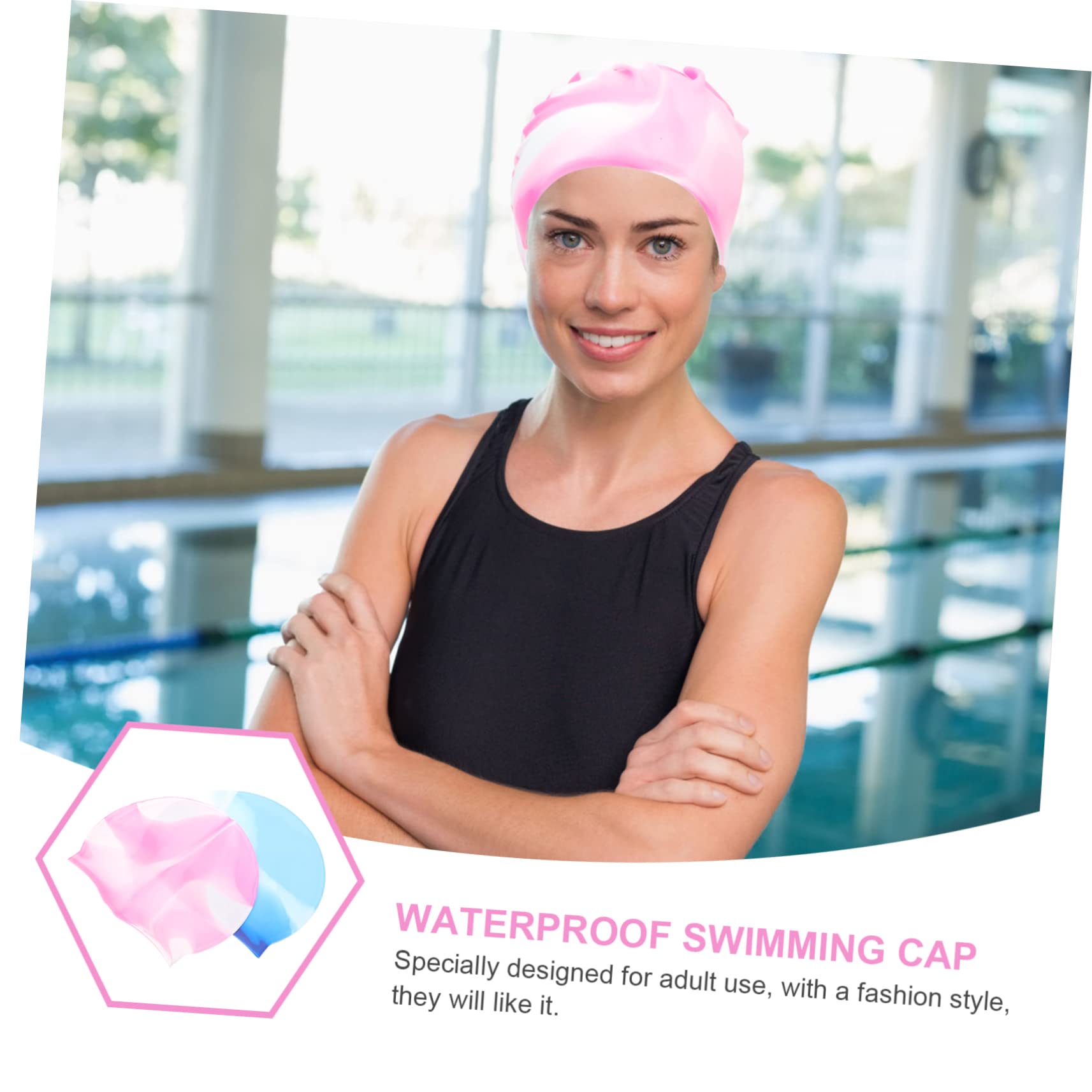 BESPORTBLE Cuffia Da Nuoto in Silicone Cuffie Da Bagno Per Donne Che Nuotano Cappelli Caps Cuffie Piscina Adulto Cuffie Per Piscina Adulti Fornitura Di Nuoto Cuffie Da Nuoto
