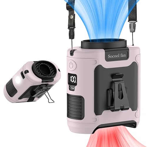Socool 10000mAh Portable Waist Fan Pink