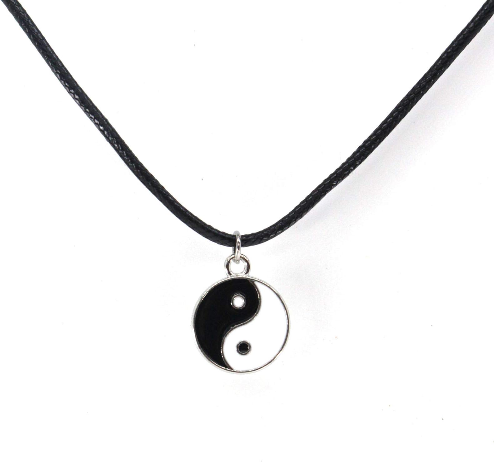 Scddboy Yin Yang Pendant Necklace for Mens - Adjustable Cord Necklace