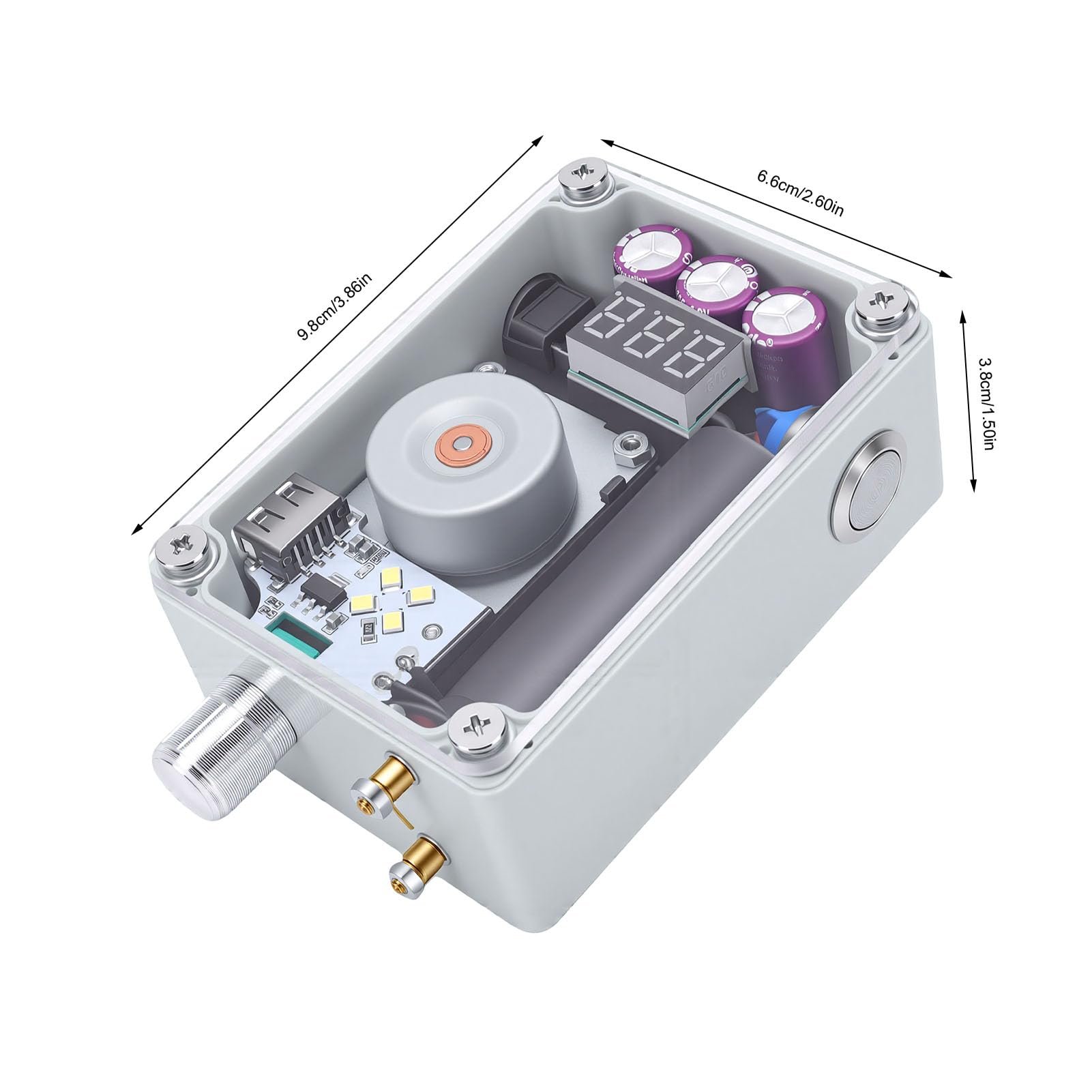 Generic Generatore Portatile a Manovella con Supercondensatore per Ricarica di Emergenza e Illuminazione per attività All'aperto Guscio in Ferro 1 unità