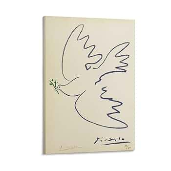 Amazon.co.jp: パブロ・ピカソ绘画アート平和の鳩ポスター