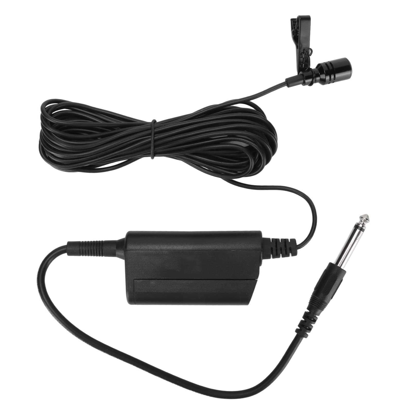 Dpofirs Professionelles Kabelgebundenes Lavalier-Ansteckmikrofon, Lavalier-Ansteckmikrofon für Gitarren, Saxophone, Trompeten, Violinen