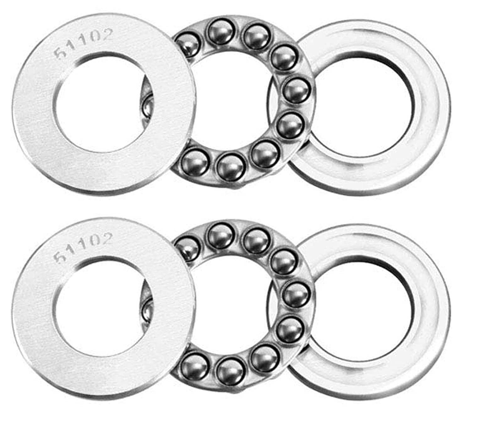 INVENTO 2Pcs 51102 15mm Axial Thrust Ball Bearing 15x28x9mm Single Direction carbon steel ball bearing (B09LT5PD3Z) Amazon Price History, Amazon Price Tracker