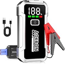 Car Battery Jump Starter 7000A Emergency Starter for Cars and Motorcycles Up All Ges 10.0 L Diesel 12 V Portable Battery Starter with LED Flashlight