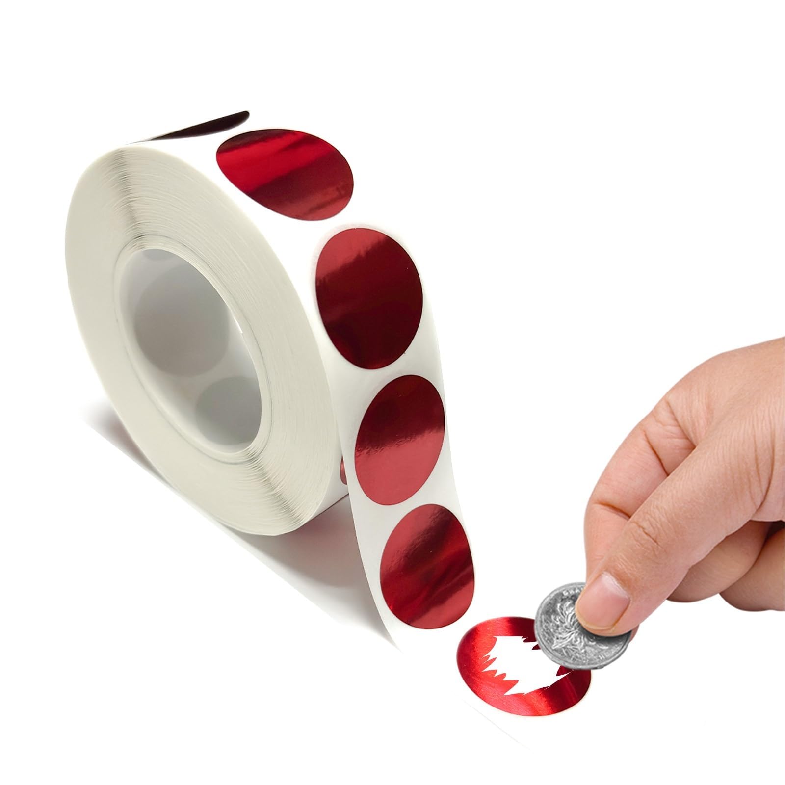 Autocollants ronds à gratter laser métallique premium pour papeterie de mariage