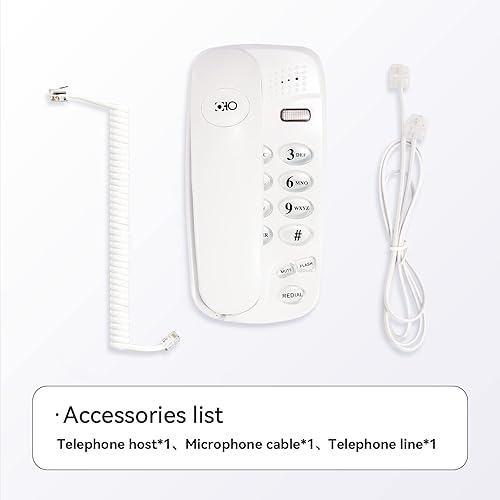 Miniatura 7 de Teléfono de pared de estilo antiguo, ajusta libremente el volumen del teléfono fijo, teléfonos fijos de diseño retro clásico para el hogar,