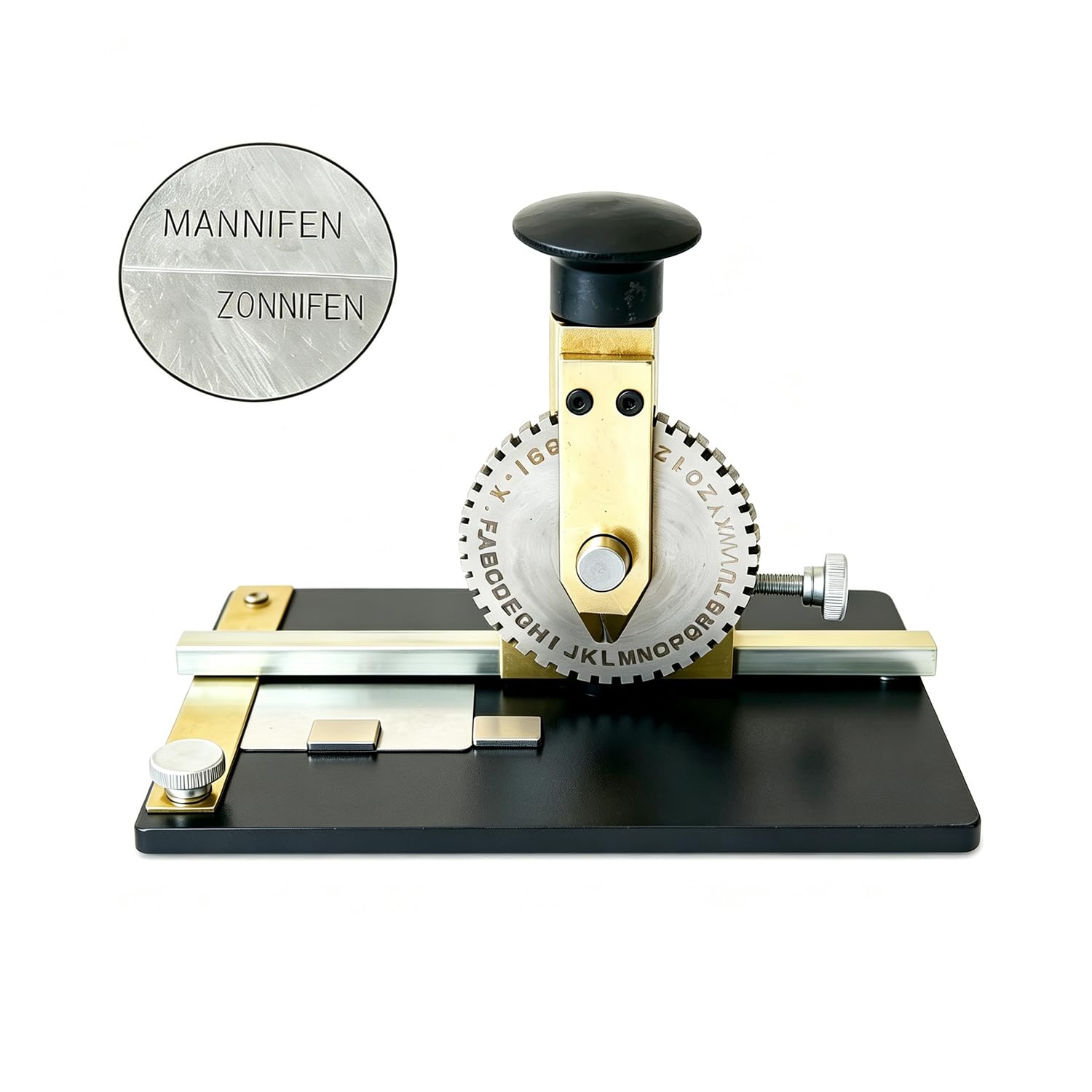 Macchina per goffratura manuale in metallo, strumento di timbratura a ruota da 3 mm per piastrine per cani, targhette e numeri di serie, strumento durevole per incidere etichette in alluminio, acciaio