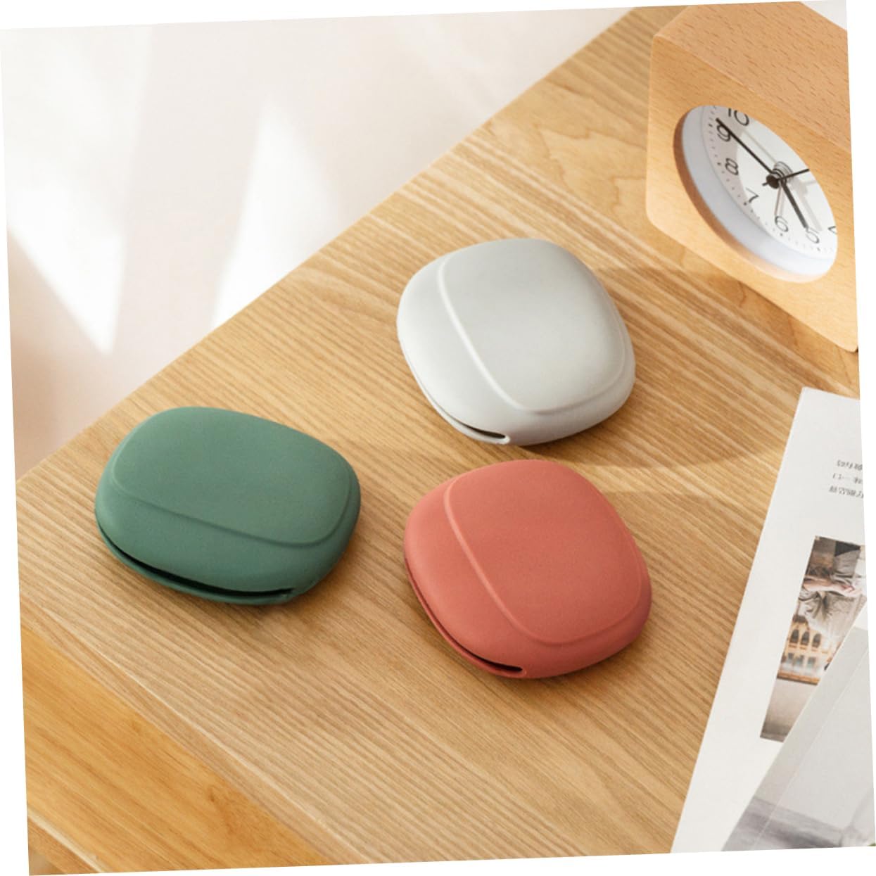 Angoily Sets Earphone Bag Cable Organizer Case for Travel Wire Earphone Organizer Cable Gadget Silicone Material Portable Storage Pcs