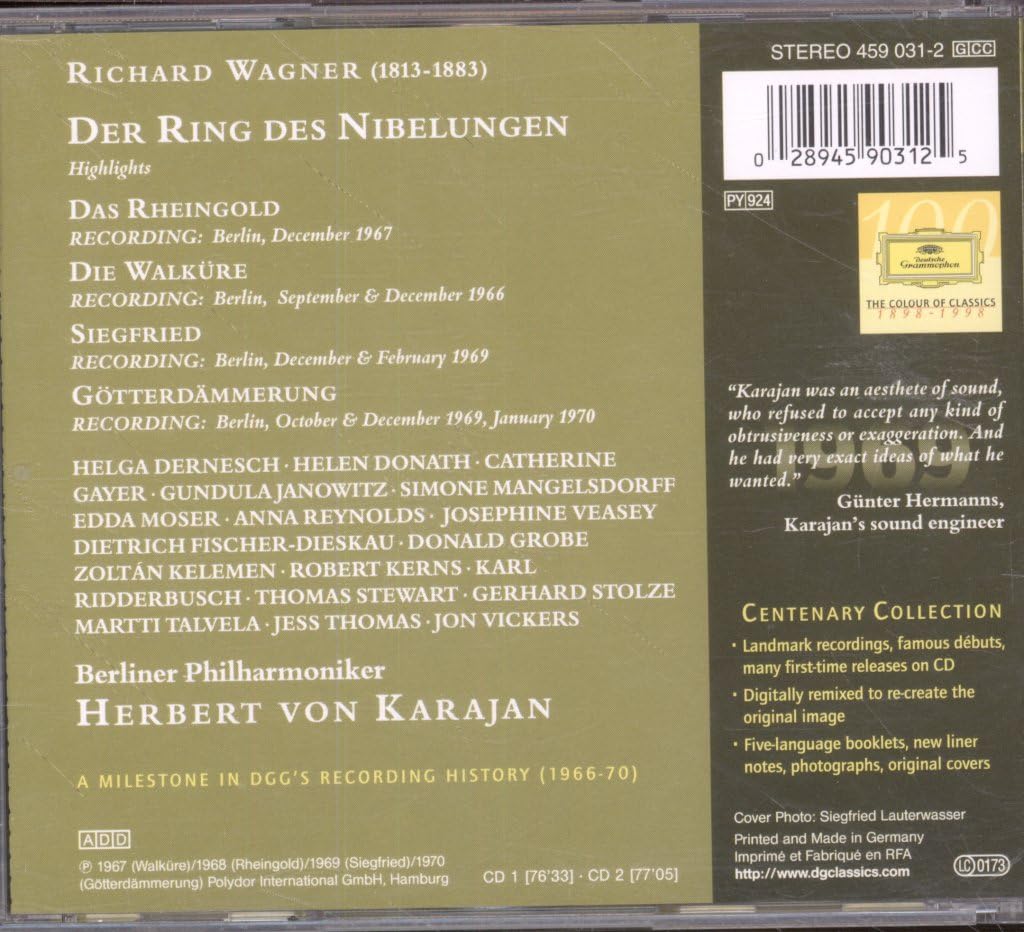 Centenary Collection 1969: Der Ring des Nibelungen (Auszüge)