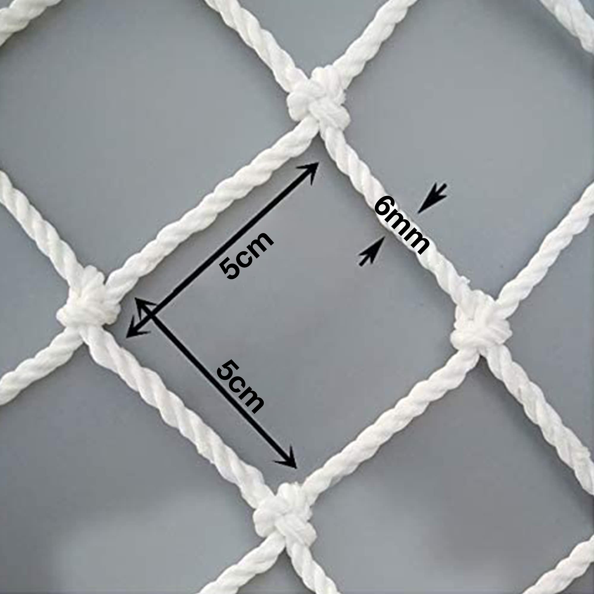 Nylon Child Safety Net Children Anti-Fall Net Pet Balcony Stair Protection Safety Net Anti-Cat Net Fence Net Truck Cargo Trailer Netting Mesh Net 6mm Thickness,5cm,1x1m(3x3ft)