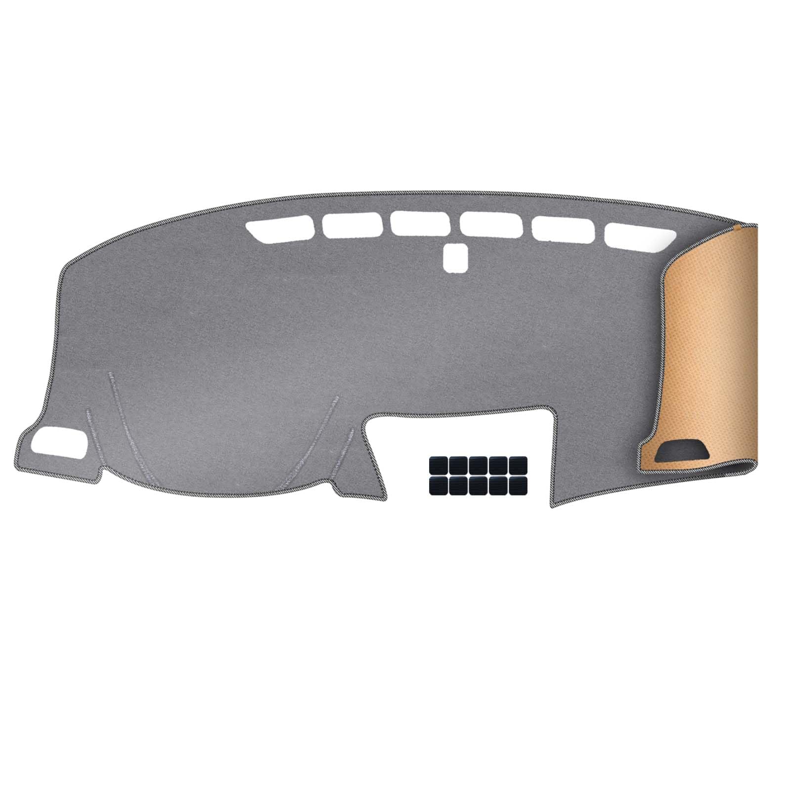 KEYOOG Dashboard Cover Dash Mat Fit for Ho-nda CR-V 2016-2012 (without HUD Models),Car Dash Board Mat Anti-Glare Carpet,Non-Slip Pad Sunshield Protector (Grey)