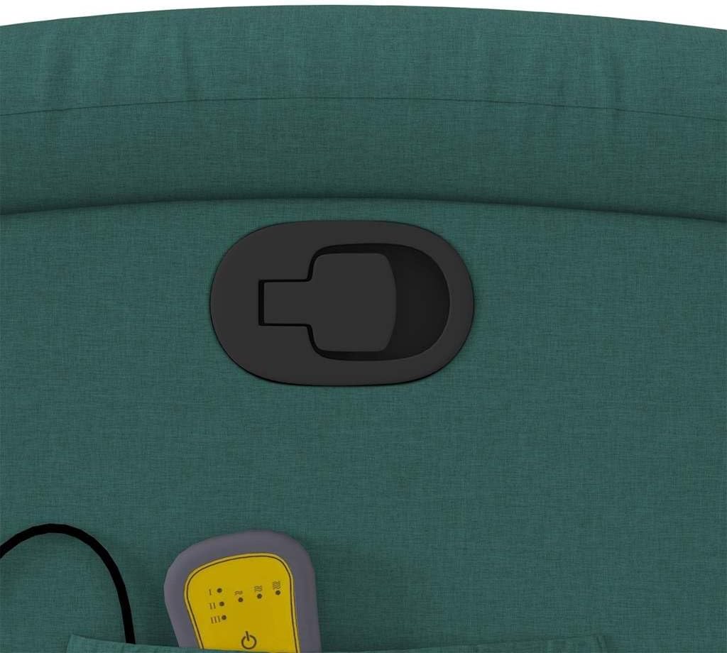 vidaXL Dark Green Massage Recliner Chair with Adjustable Backrest and Built in Functionality for Relaxation Living Room Or Home Theater Chairs Reclining Office Armchair TV Sofa