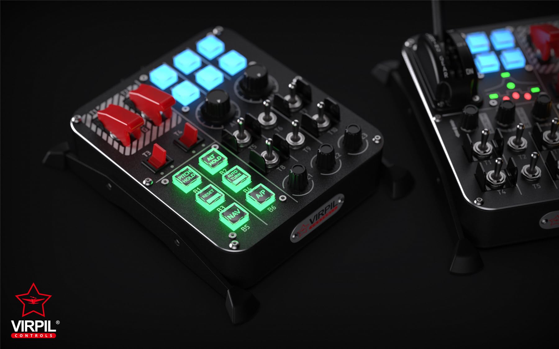 VIRPIL Controls Universal Control Panel #1 Flugsimulation RGB-Beleuchtung PC-Gaming Cockpit-Schalterpanel