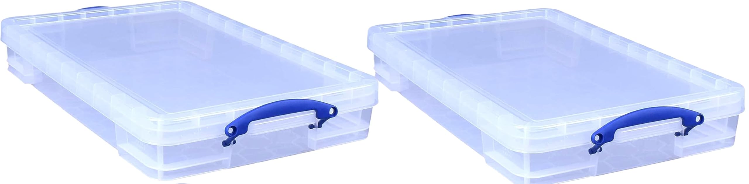 Pasha Traders Clear Really Useful Box Plastic Storage 20 Litre Pack Of 2