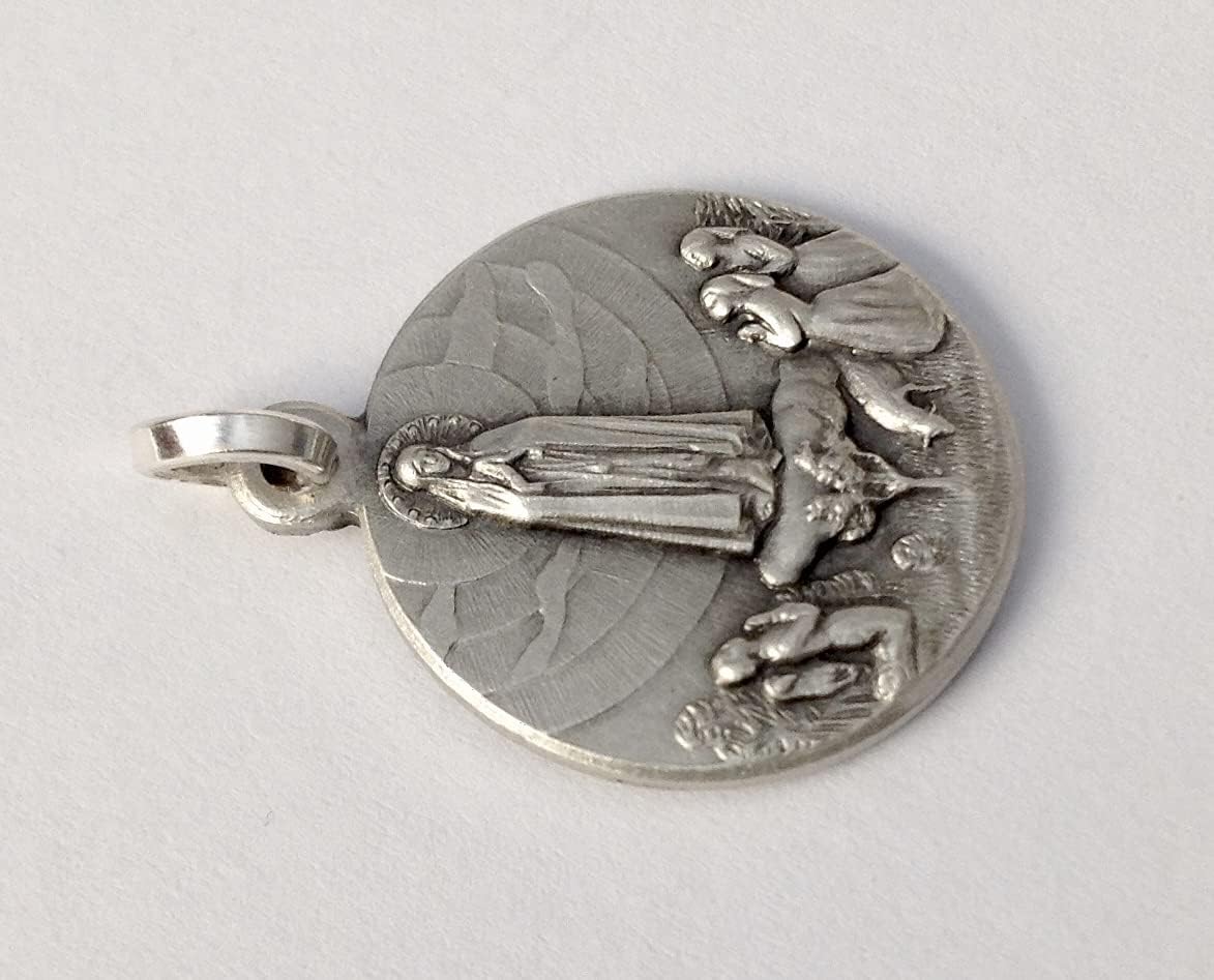 I G J 925 STERLING SILVER OUR LADY OF FATIMA MEDAL - 100% MADE IN ITALY - Image 4