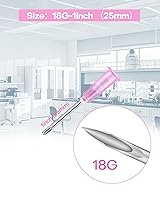 Vista 3 de 100 piezas de accesorios de laboratorio GODCREAT con luer lock de 18Ga y aguja de 1 pulgada, paquete individual estéril para medición científica
