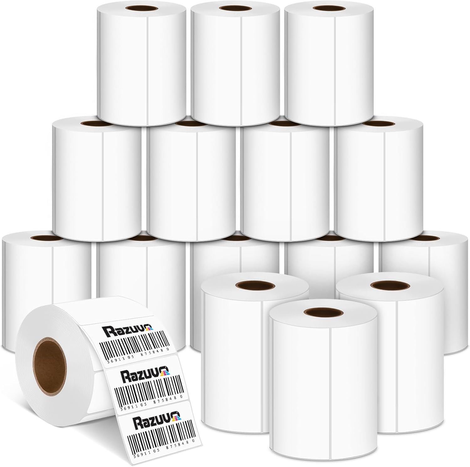 (30 Rolls) 4x2 Direct Thermal Labels - BPA Free, Strong Adhesive, Waterproof, Smudge & Scratch Resistant - Ideal for Barcode Labels, Shipping, FNSKU Tags, 500 Labels/Roll
