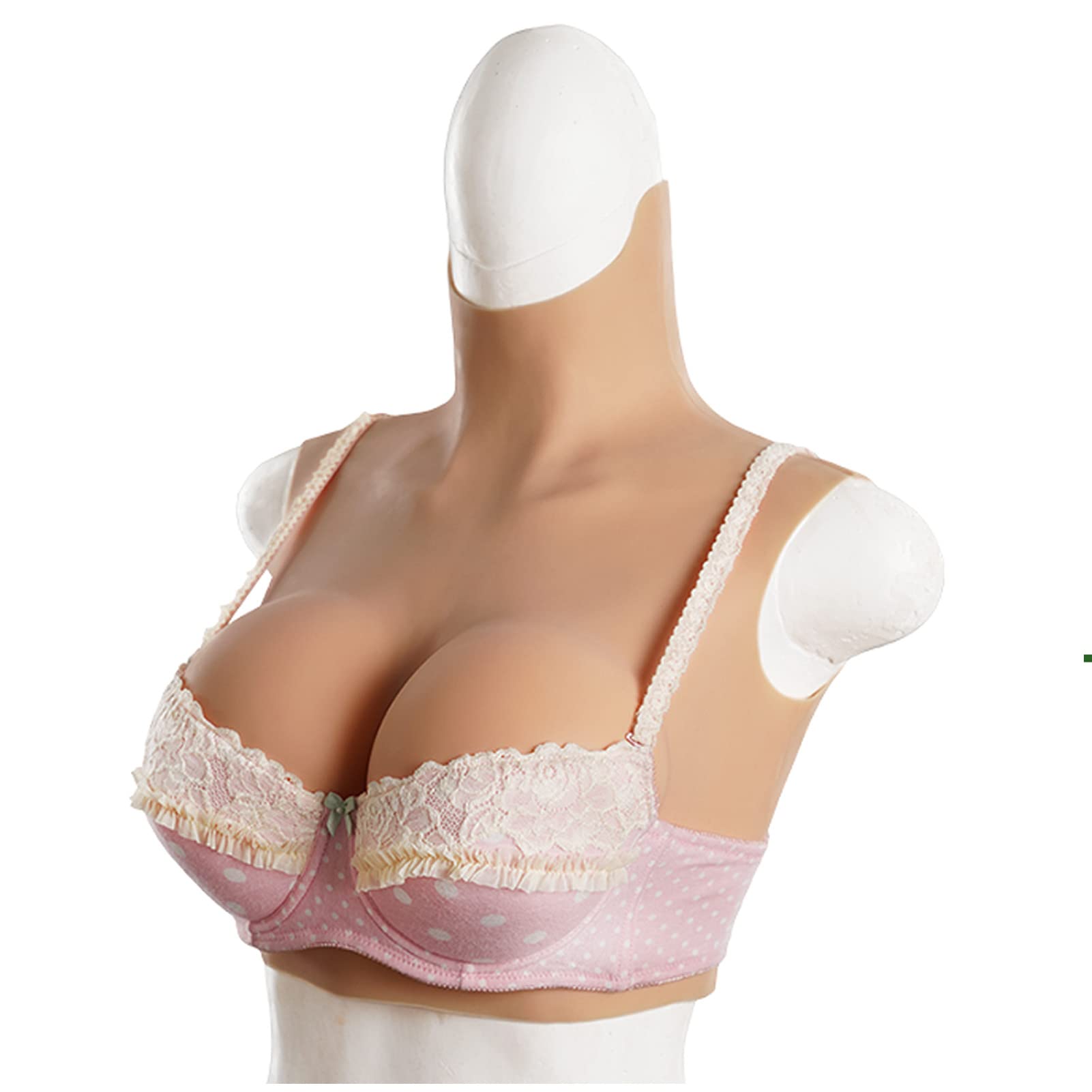 FSYH Tetas Postizas Pechos De Silicona Pechos De Cuello Alto para Travestismo MastectomíA TransgéNero Placa De Arrastre