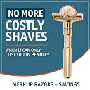 MERKUR FUTUR 702 Adjustable Double Edge Safety Razor - 18k Gold Plated Shine, Adjustable Razor With Dial, Made in Germany, Plastic-Free, Snap-On Cap Design, Straight Bar gallery image