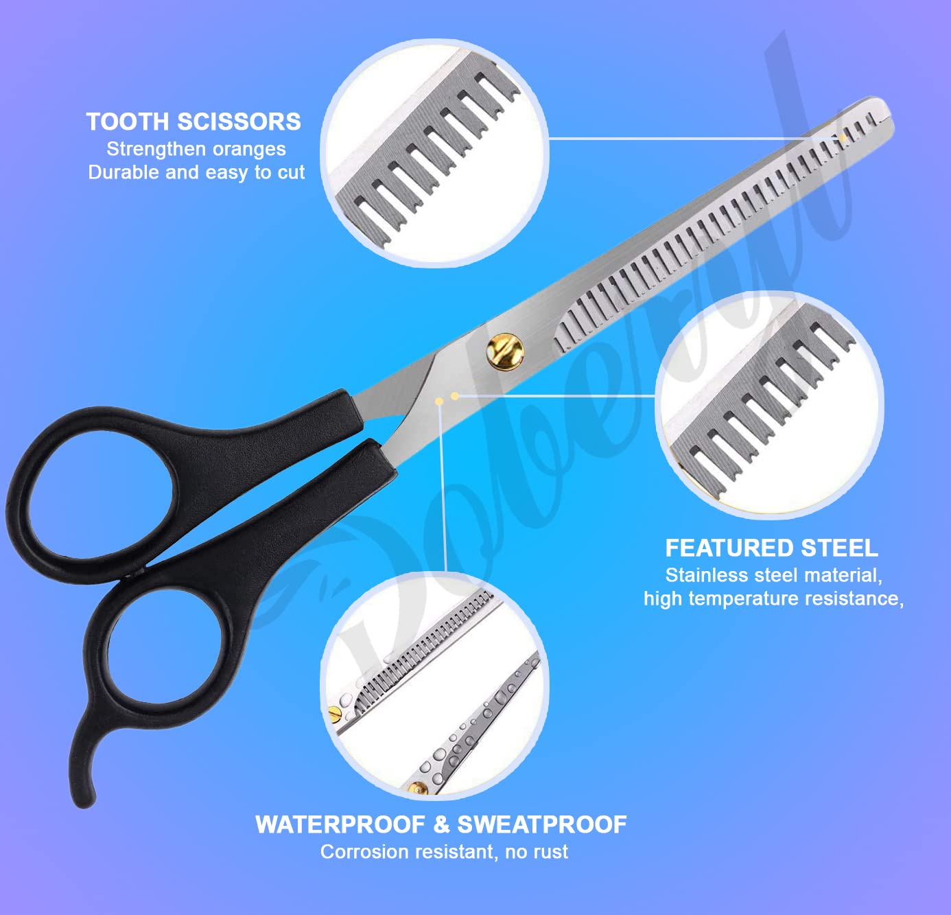 Combo of 2 Hair Cutting and Trimming Scissors for Professional Salon and Home Use for Men and Women, Long Professional Sharp Stainless Steel Hair Cutting Scissor (6.5 Inch) 2