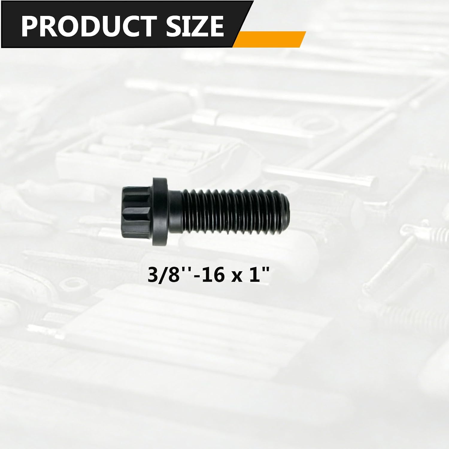 38713 SBC Header Locking Bolts Kit Fits Small Block Chevy Big Block Chevy | CHENACC 16PCS 3/8''-16 x 1" Long Block Chevy Exhaust Header Bolts