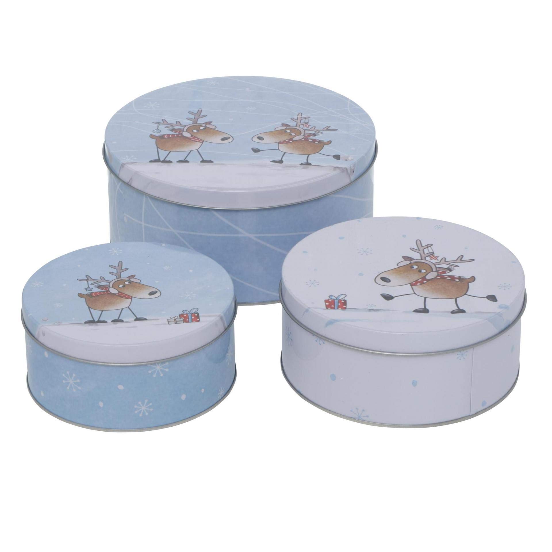 Landhaus Keksdosen Set In Rot - 3er Set Für Plätzchen & Mehr