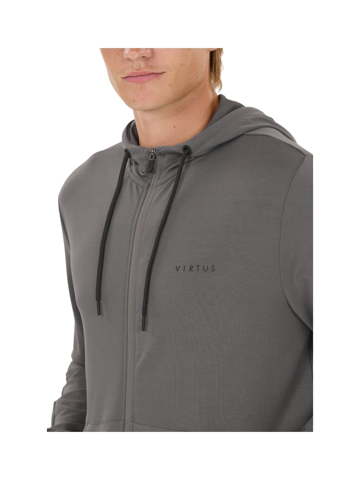 VIRTUS Brent V2 - Sudadera con capucha para hombre con alto porcentaje de viscosa, transpirable, cómoda e ideal para el día a día, deporte y estilo urbano.