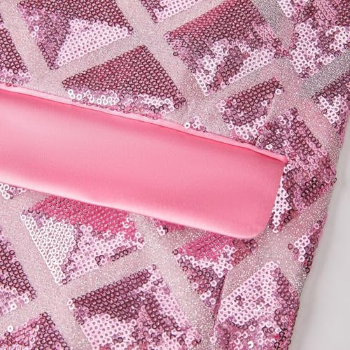 Men's Shiny Sequins Blazer Jacket Shawl Lapels One Button Slim Fit Tuxedos for Dinner,Prom,Disco,Wedding4