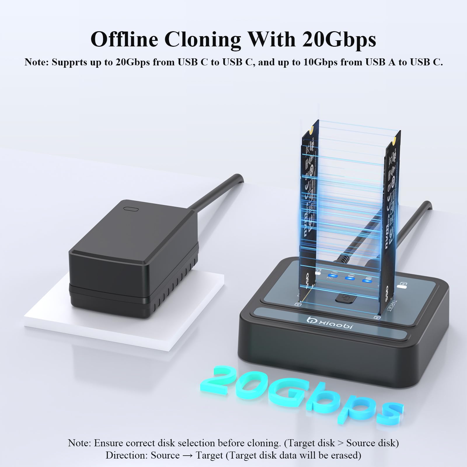 Amazon.com: M.2 NVMe/SATA SSD Cloner, M.2 Duplicator 2-Bay Hard