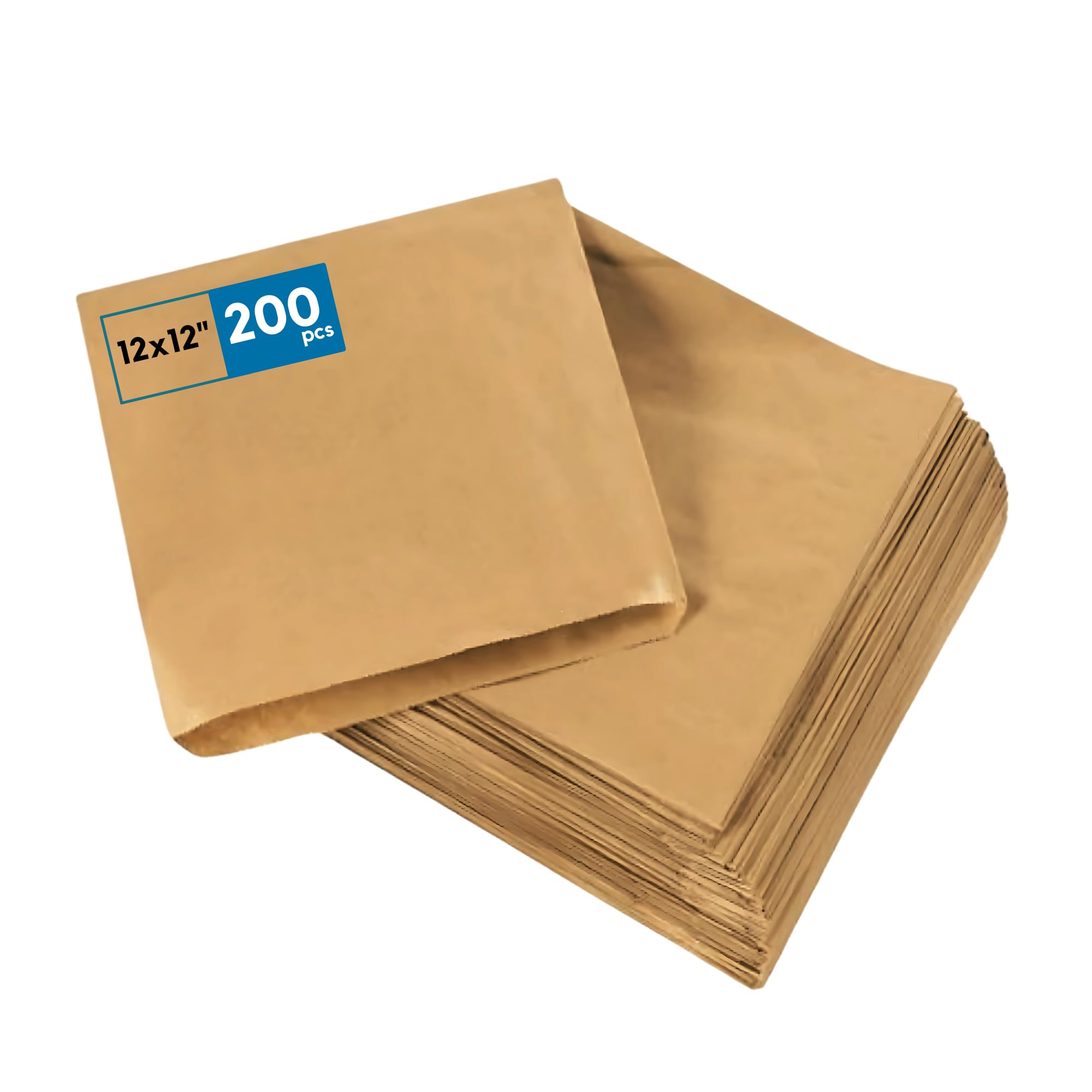 CaterCo Brown Kraft Paper Counter Bags, (12x12 inch, 200 Pack) - Biodegradable Strung Bag For Food, Sandwich, Grocery Bag, Bakery, Pastry, Fruit, Sweets, Eco-Friendly (12x12 Inch, 200 Pack)