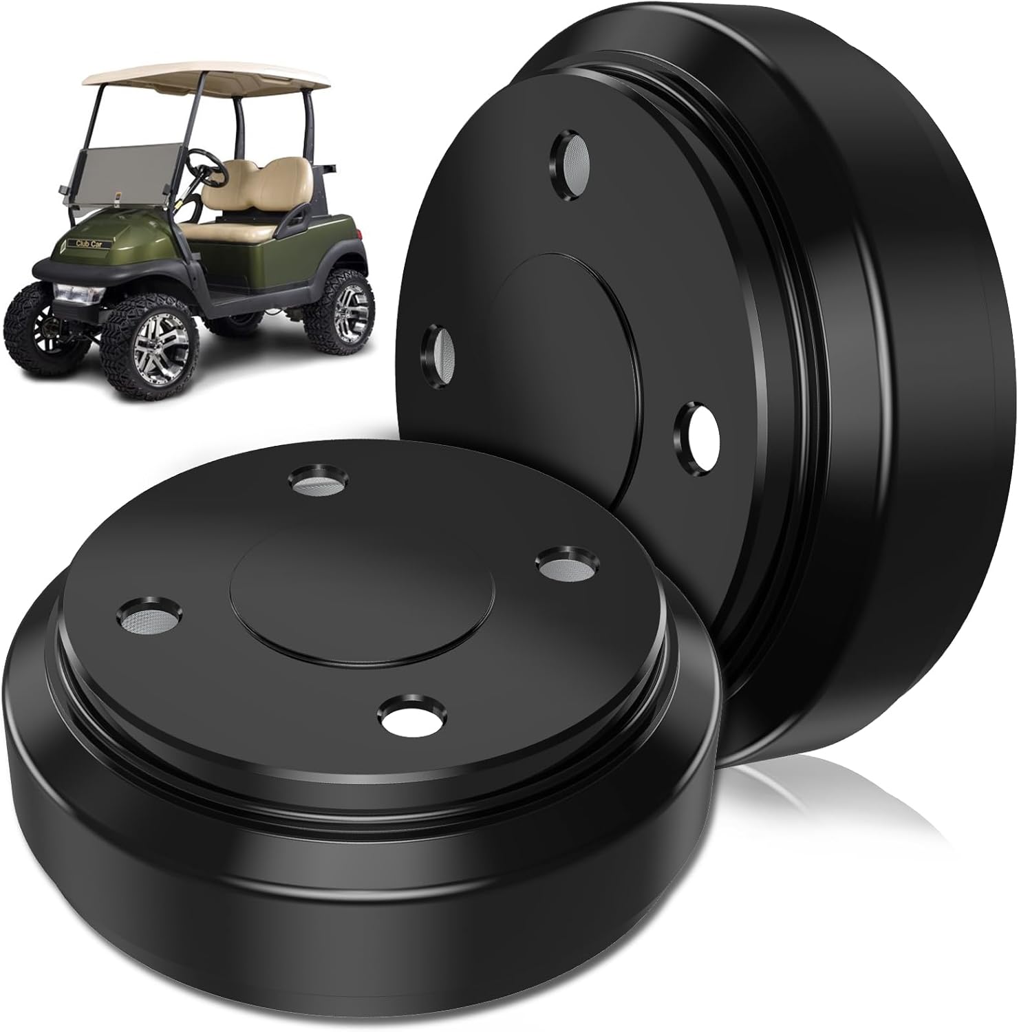 Club Car Brake Drums, Golf Cart Brake Hubs for Club Car DS(1995-UP) &Precedent (2004-UP) Gas&Electric Golf Cart Models, OEM# 101791101, 2PCS