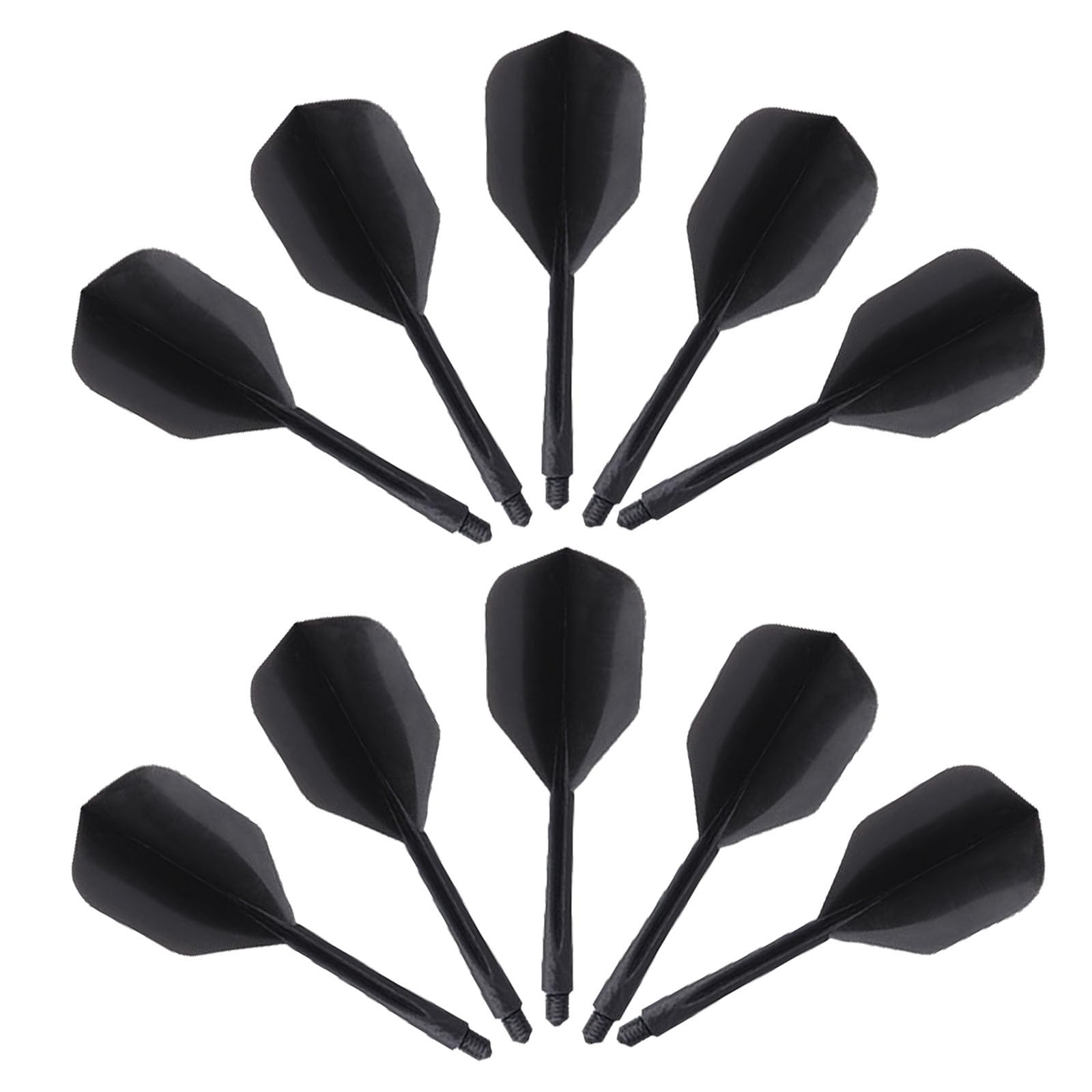 BESPORTBLE Set 10 Pezzi Aste per Freccette Integrate Trasparenti Filettate Piccole Leggere Accessori per Gioco Freccette Indoor per Principianti e Regali Sportivi