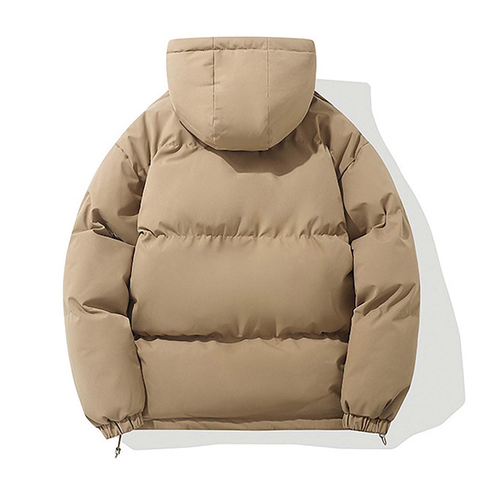 Générique Doudoune Matelassée Homme, Manteau Homme Hiver Long, Regular Veste De Travail Manteau, Imperméable Puffer Jacket Couleur Unie Coupe-Vent Capuche Doudoune Zippé pour Tenue Quotidienne