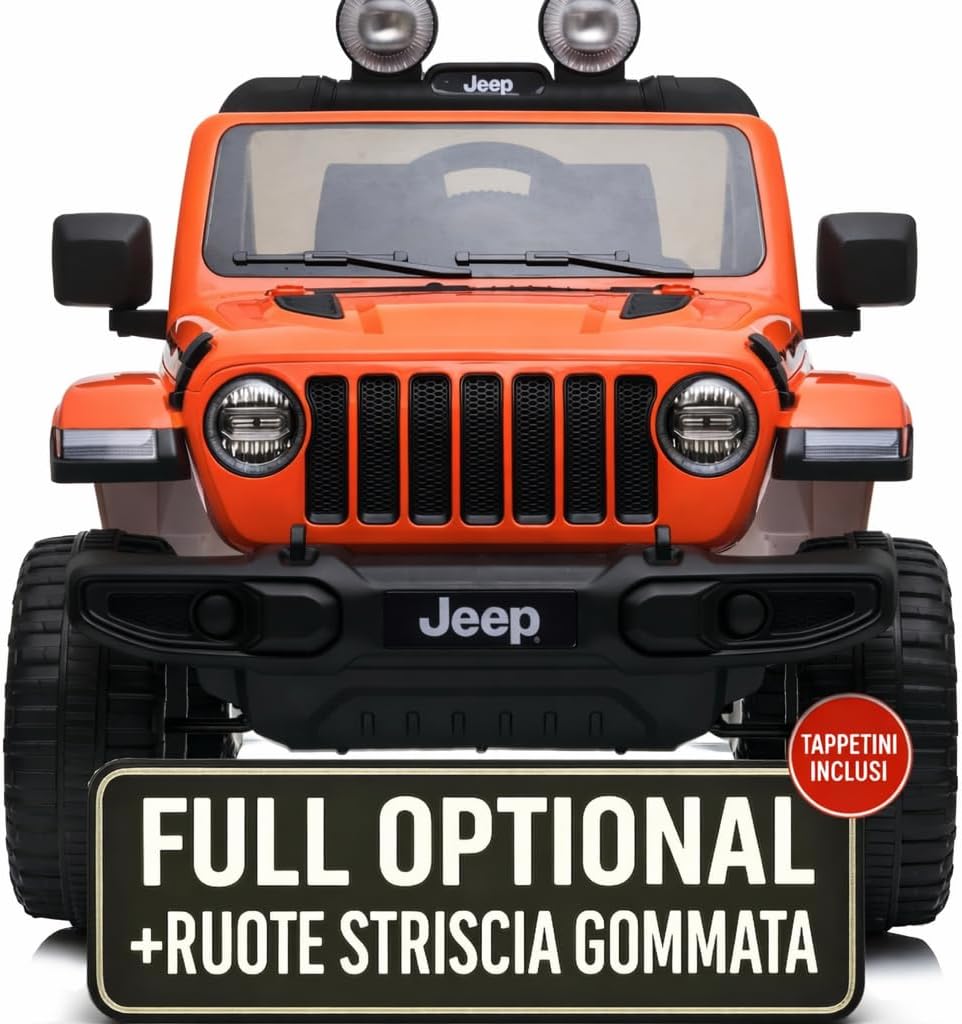 Macchina Elettrica per Bambini Jeep Wrangler Rubicon Full Optional Auto Elettrica per...