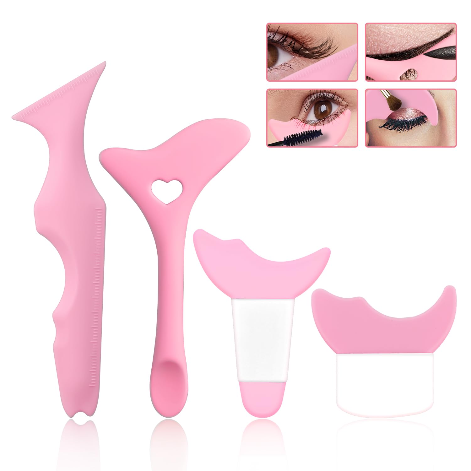 4pcs Eyeliner Guide Tool, Multi-Purpose Eyeliner Stencils Wing Tips