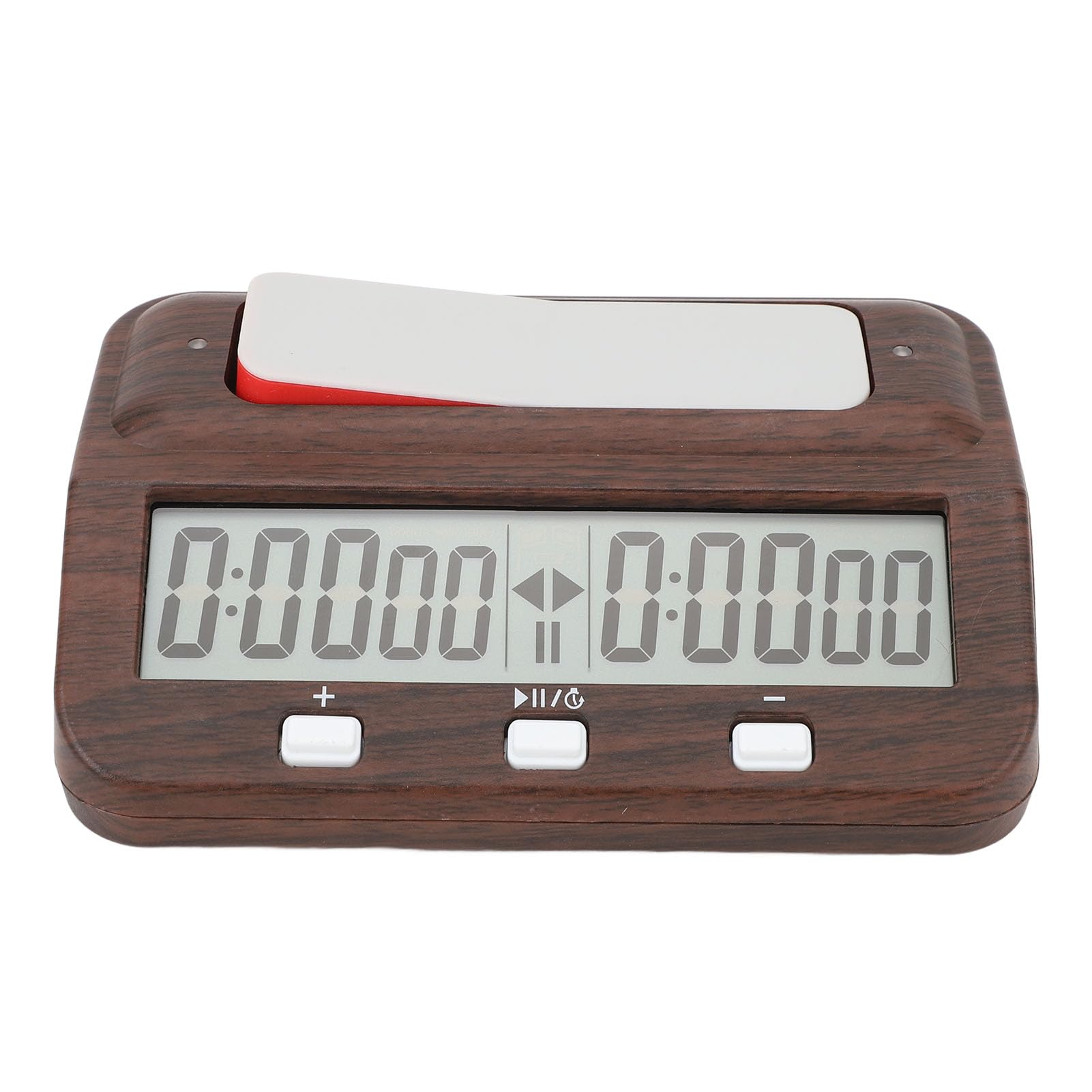 Horloge d'Échecs Numérique, Multifonction Portable avec Alarme Sonore Design Bois Élégant Minuteur Professionnel pour Tournois Jeux de Société Entraînement à Domicile Clubs