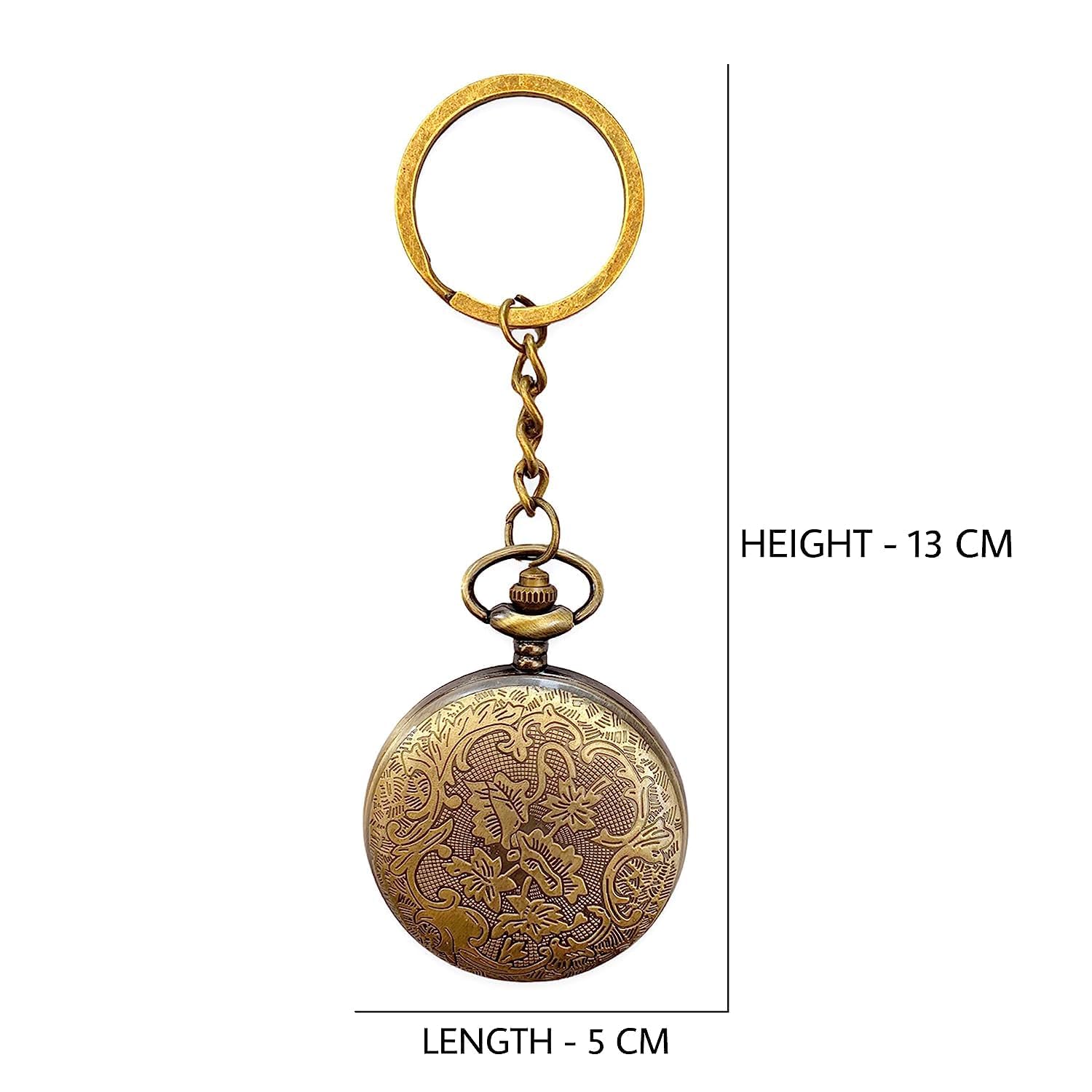 Vintage Pocket Watch Keychain - Harry Potter Style -2