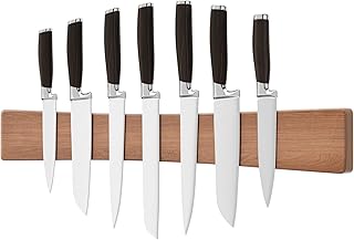 Large Magnetic Knife Strips, 24 Inch Magnetic Knife Holder for Wall, Wooden Magnetic Knife Strips for Knife Storage, Tool Rack for Kitchen Utensils Storage
