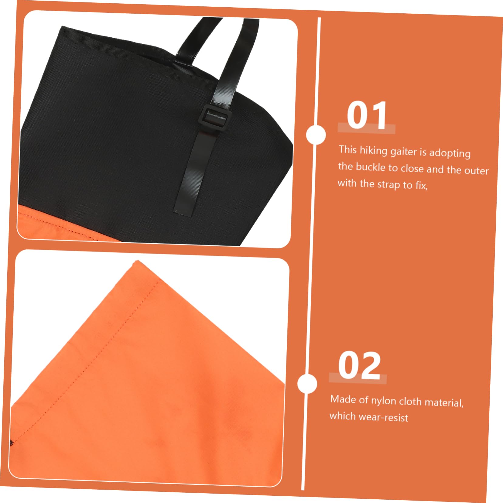 VICASKY 1pair Hiking Gaiters for Men Calf Windproof Leg Gaiters for Outdoor Activities Mountain Climbing and Hiking