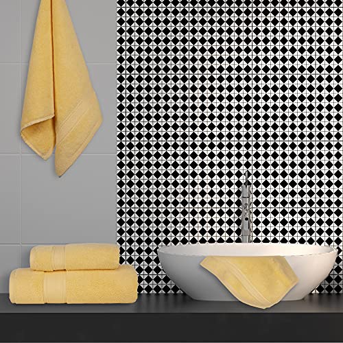 Nova Luxury Linen - Hotel Quality Turkish Towel Set For Bathroom (6 Pcs Towel Set, Sunlight Yellow) #TOP5