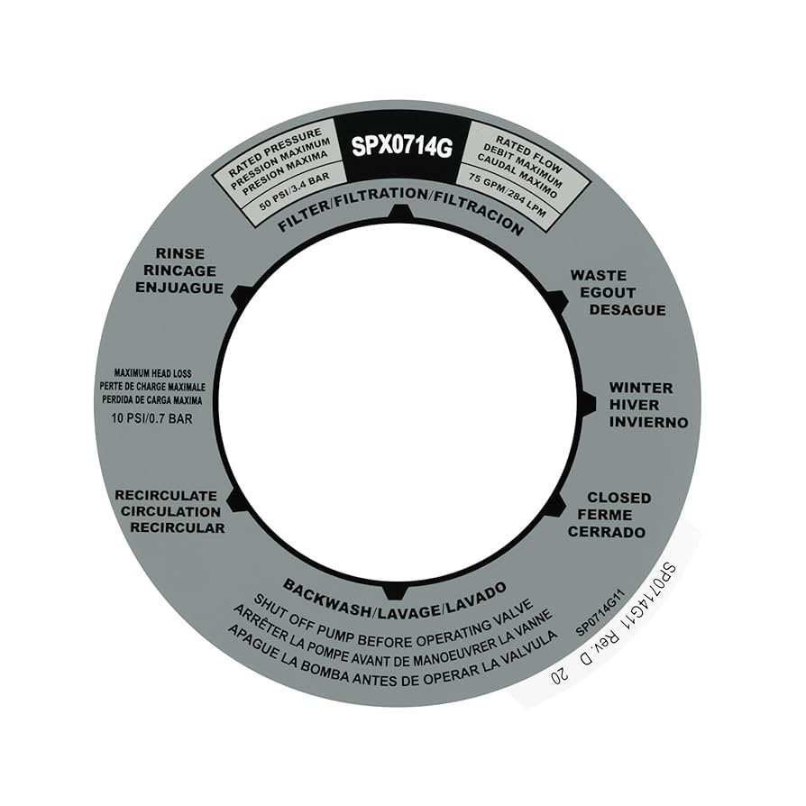 Amazon.com: JIOTAR SPX0714G Sand Filter Valve Label Sticker