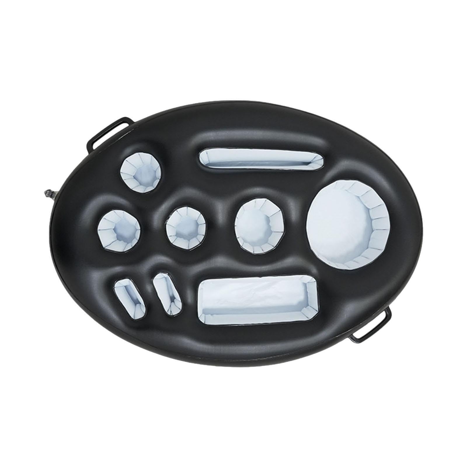 Amagogo Pool Flottante Gonflable Flasage de Piscine Flottant Support de Boisson Flottante Gonflable pour Servir, Noir