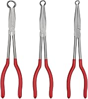 Vista 1 de KEILEOHO 3 alicates de agarre de manguera de 11 pulgadas de largo alcance, 3/8 pulgadas, 1/2 pulgada, 3/4 pulgadas, juego de alicates de nariz