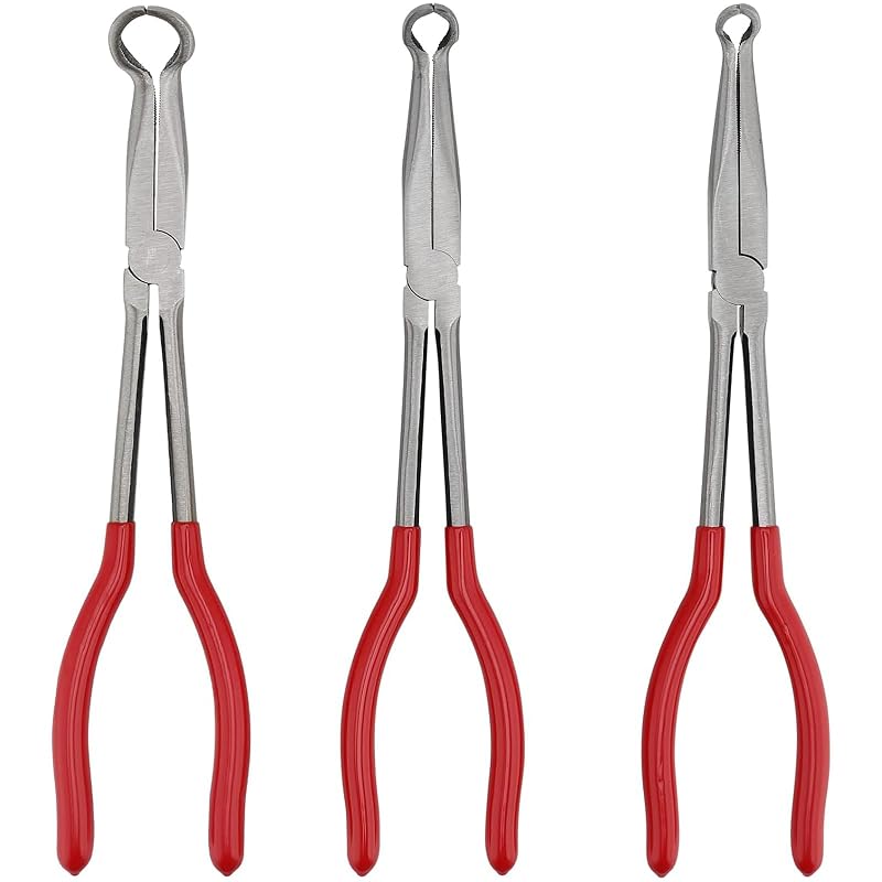 Jogo de Alicates para Mangueiras KEILEOHO de Longo Alcance, 28 cm, com Anéis de 9,5 mm, 12,7 mm e 19,1 mm, 3 Peças